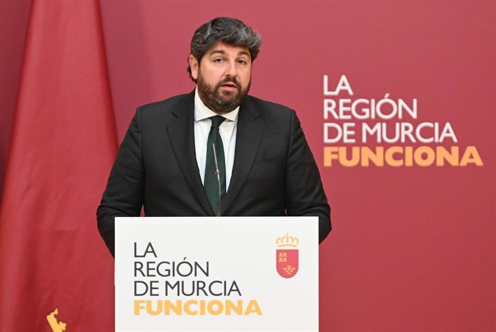 El presidente del Gobierno regional, Fernando López Miras