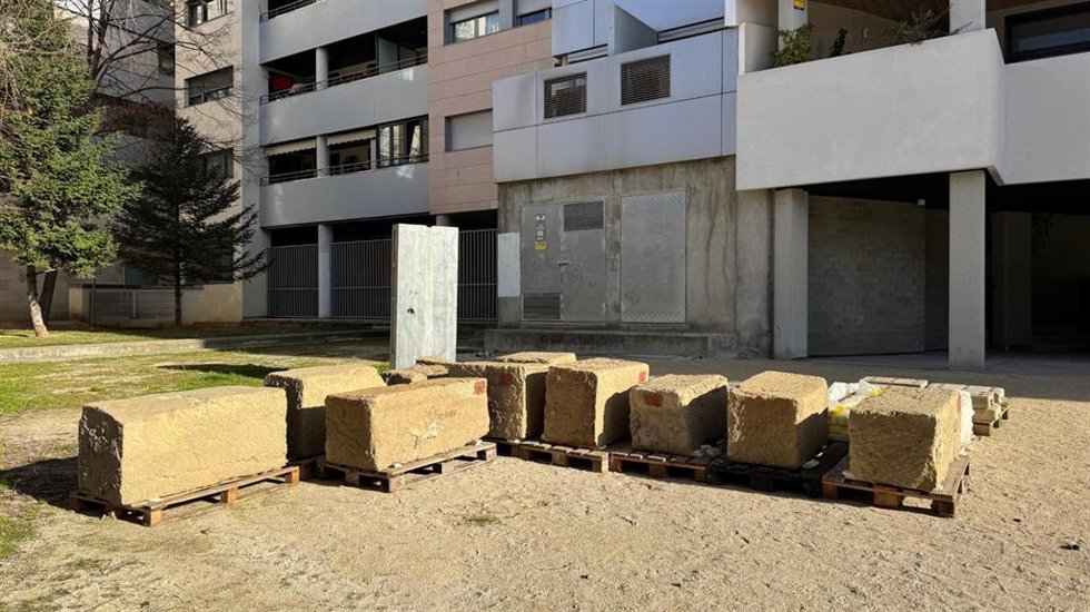 Restos arqueológicos en Huesca.