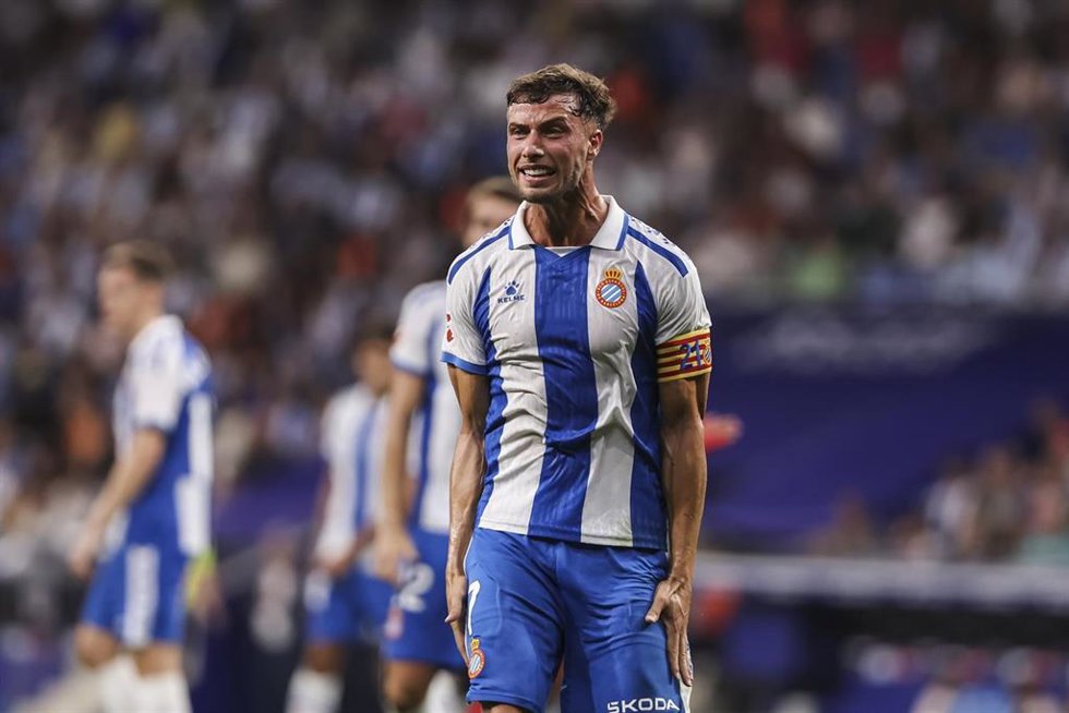 Archivo - Javi Puado durante un partido con el RCD Espanyol