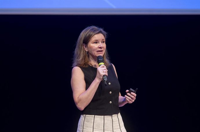 Archivo - La presidenta de AEMET, María José Rallo, durante la presentación del plan estratégico de AEMET y de su nueva imagen corporativa, en La Casa Encendida, a 3 de junio de 2025, en Madrid (España). 