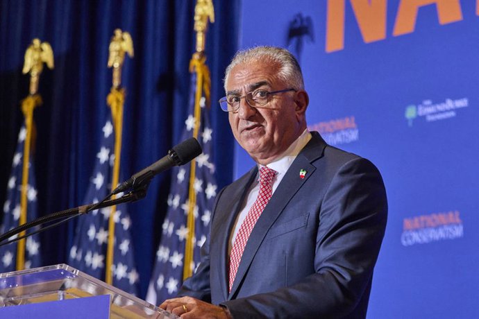 Archivo - Arquivo - 10 de julho de 2024, Washington D.C., Washington D.C., EUA: O príncipe herdeiro do Irã, Reza Pahlavi, discursa na Conferência Nacional Conservadora em Washington D.C., quarta-feira, 10 de julho de 2024.