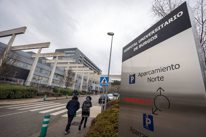 Hospital Universitario de Burgos (HUBU)  en la tarde de este martes 13 de enero de 2026.