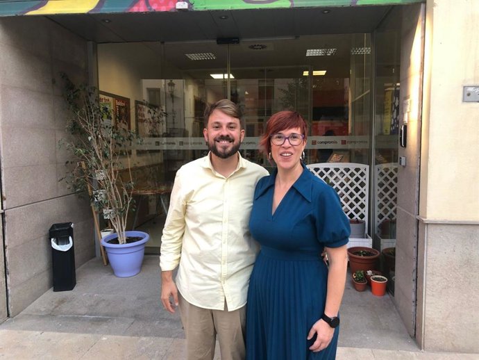 Archivo - Arxiu - Àgueda Micó i Alberto Ibáñez, diputats de Compromís en el Congrés.