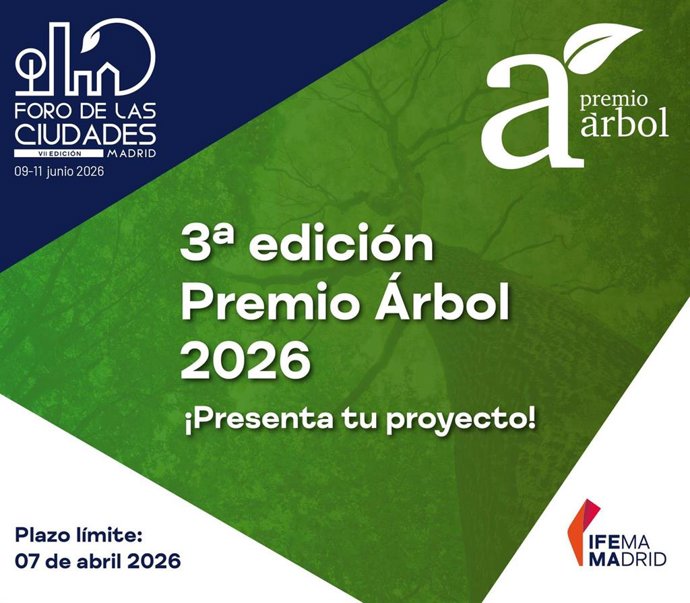 El Foro de las Ciudades de Madrid abre la convocatoria de la tercera edición del Premio Árbol