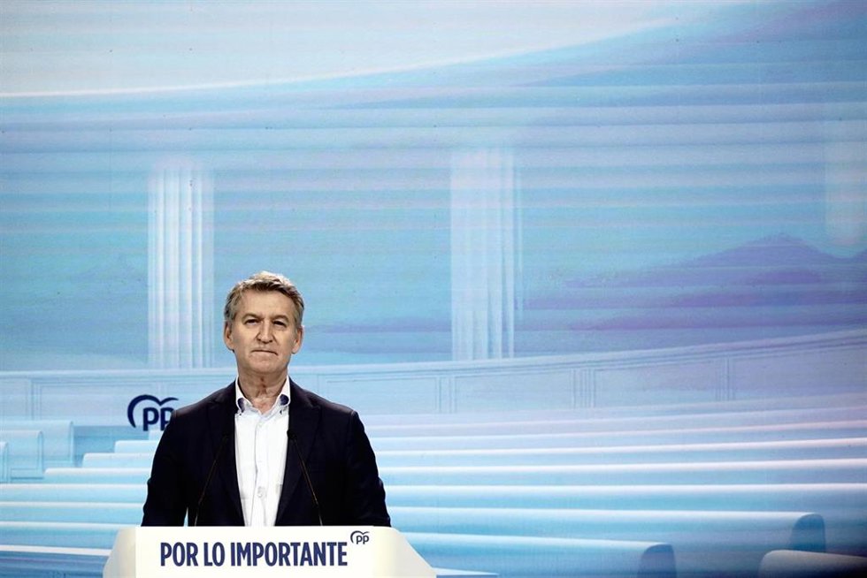 El presidente del Partido Popular, Alberto Núñez Feijóo.