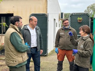 Óscar Curtido en el Centro de Recuperación de Especies Amenazadas de El Puerto.