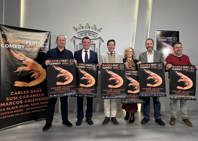 Presentación del Gamba Fest Comedy  en el Ayuntamiento de Huelva.
