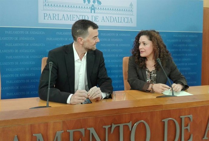 Archivo - El coordinador general de IU, Antonio Maíllo, y la portavoz del Grupo Por Andalucía, Inma Nieto, en una imagen de archivo. 