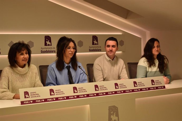 Concejales del PSOE en el Ayuntamiento de Guadalajara.