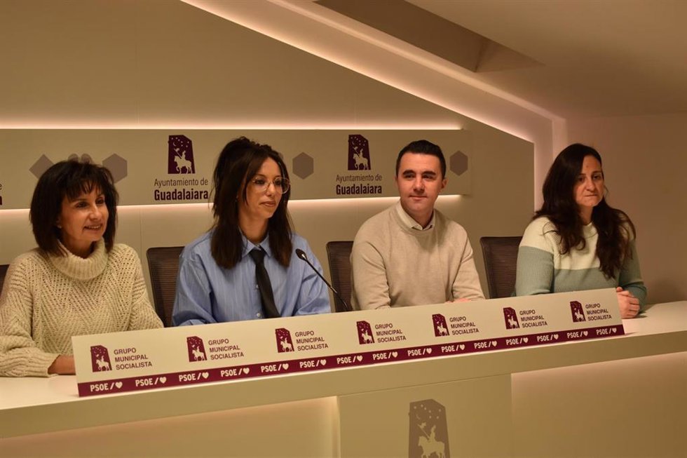 Concejales del PSOE en el Ayuntamiento de Guadalajara.