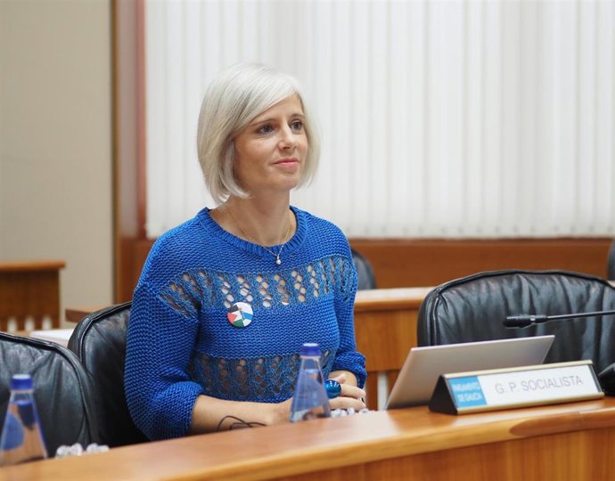 La diputada del PSdeG Patricia Iglesias en el Parlamento de Galicia