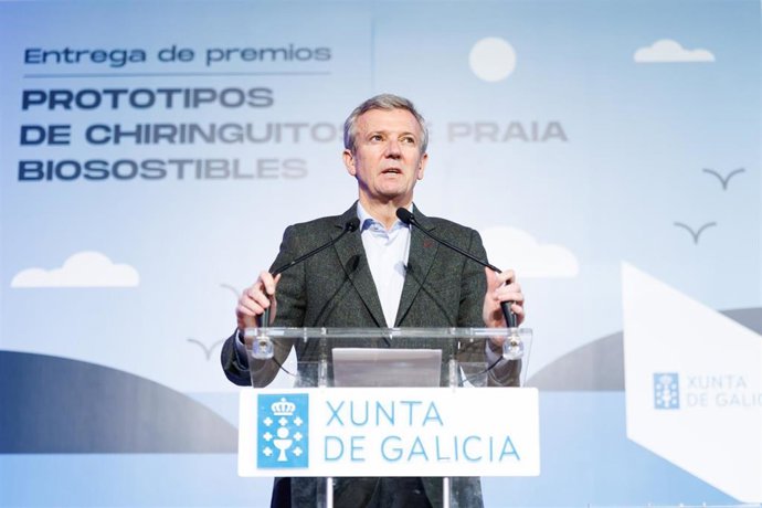 El presidente de la Xunta, durante el acto. 