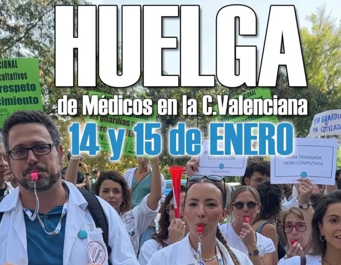 Sindicato Médico Avanza convoca la huelga del 14 y 15 de enero en la Comunitat Valenciana