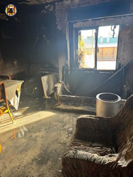 Imagen de la vivienda tras el incendio