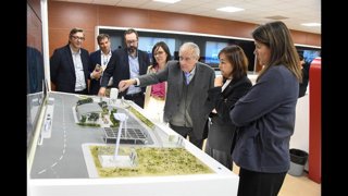 Sílvia Paneque en la seva visita a Circutor