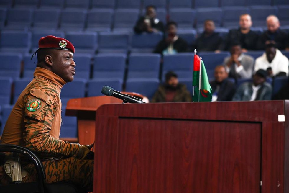 Archivo - El presidente de transición de Burkina Faso, Ibrahim Traore 