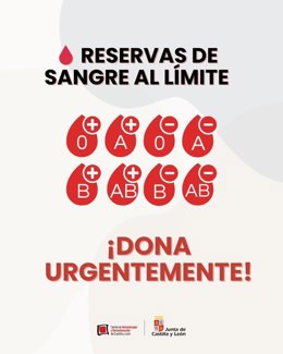 Gráfico difundido por Dona Sangre sobre el déficit de reservas en CyL a 14 de enero