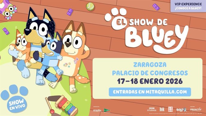 Cartel del espectáculo teatral 'El show de Bluey'.