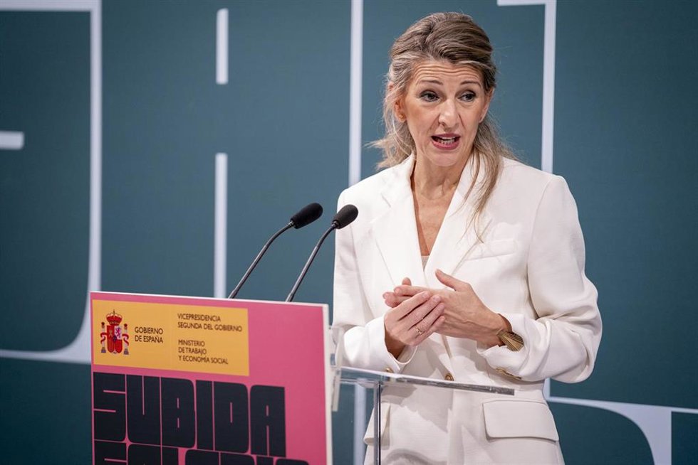 Archivo - La vicepresidenta segunda y ministra de Trabajo y Economía Social, Yolanda Díaz
