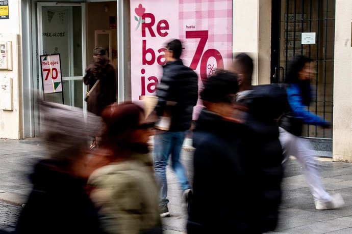Comercios durante las Rebajas de Invierno. 