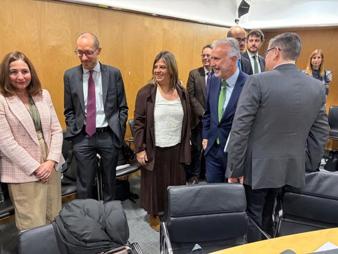 La vicepresidenta del Principado, Gimena Llamedo, en la reunión de este miércoles del Consejo de Política Fiscal y Financiera.