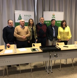 Los responsables de Asajay UPA en rueda de prensa.