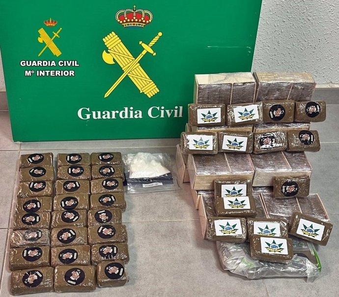 Droga intervenida en la operación