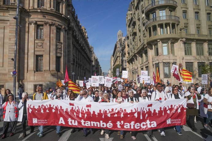Vaga de metges a Barcelona promoguda per Metges de Catalunya