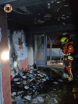 Incendi en una viveinda a Burjassot