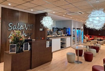 Sala VIP actual del aeropuerto de Sevilla.