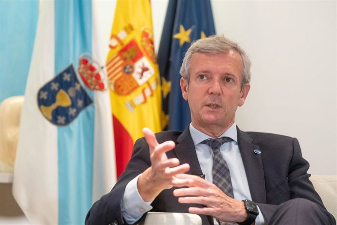 Archivo - O presidente da Xunta de Galicia, Alfonso Rueda, durante unha entrevista para  Europa Press, a 2 de agosto de 2023, en Santiago de Compostela, A Coruña, Galicia (España). Alfonso Rueda Valenzuela é o actual presidente da Xunta de Galicia? e pres