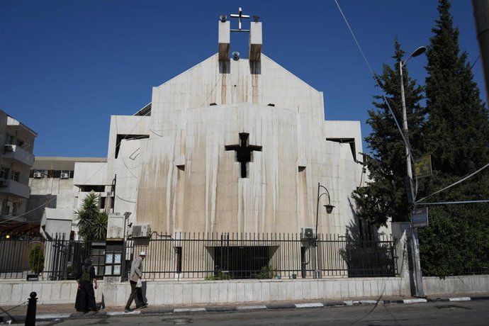 Archivo - La Iglesia de Mar Elias, en Damasco, donde se perpetró el atentado terrorista de junio de 2025.