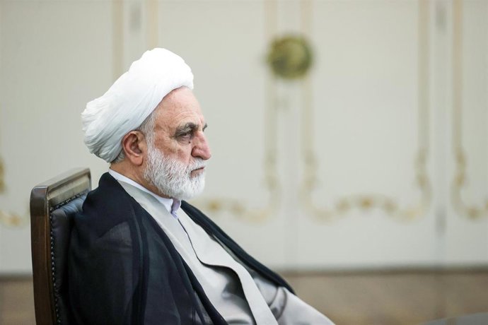 Archivo - El jefe del aparato judicial de Irán, Gholamhosein Mohseni-Ejei, en un acto en agosto de 2025 (archivo)