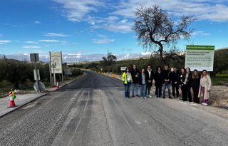 Visita a las obras en la JA-7201 que une Huesa con la población de la Estación de Quesada