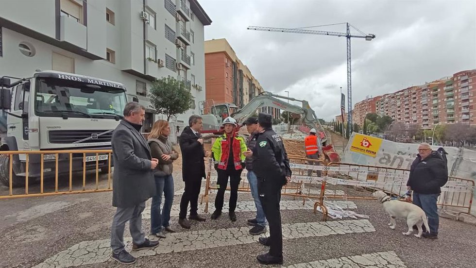 Visita a las obras de emergencia en la calle Unicef