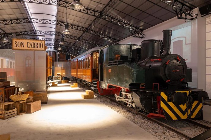 Interior del Museu del Ferrocarril en Son Carrió.