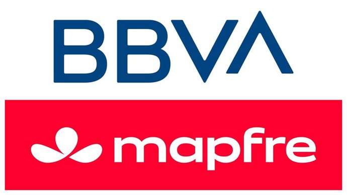 Archivo - Logos de BBVA y Mapfre
