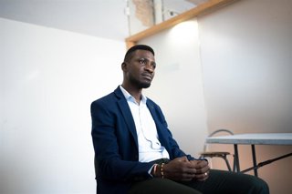 Archivo - El cantante, político y opositor ugandés Bobi Wine durante una entrevista para Europa Press, en el Impact Hub, a 20 de junio de 2023, en Madrid (España)