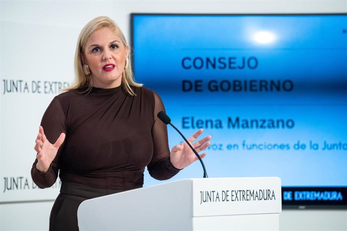 La portavoz de la Junta en funciones, Elena Manzano, en una imagen de archivo