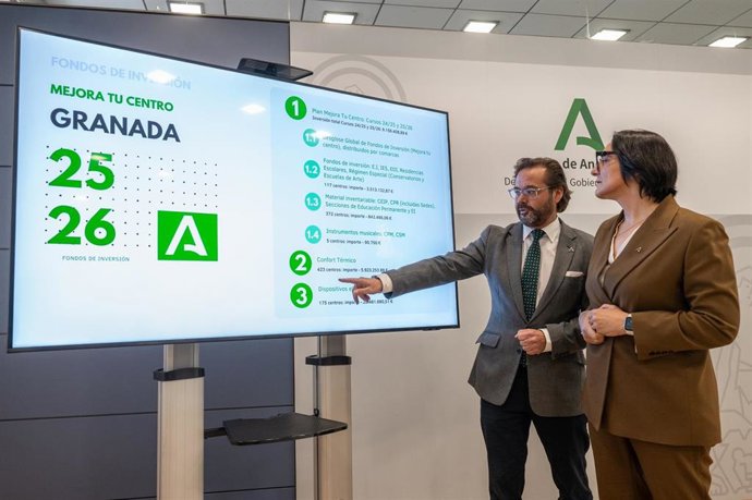 Presentación de las inversiones educativas en la provincia de Granada.