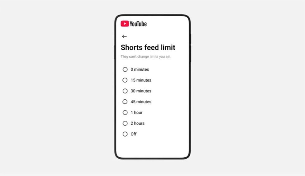Límite temporal para ver los shorts en YouTube