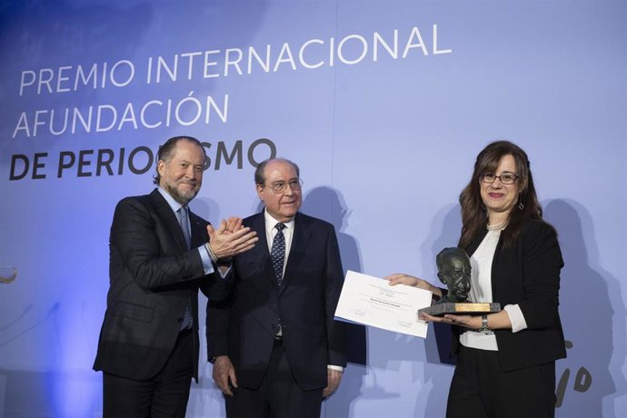 MADRID, 140126. ACTO ENTREGA PREMIO INTERNAACIONAL AFUNDACION DE PERIODISMO 2026.
