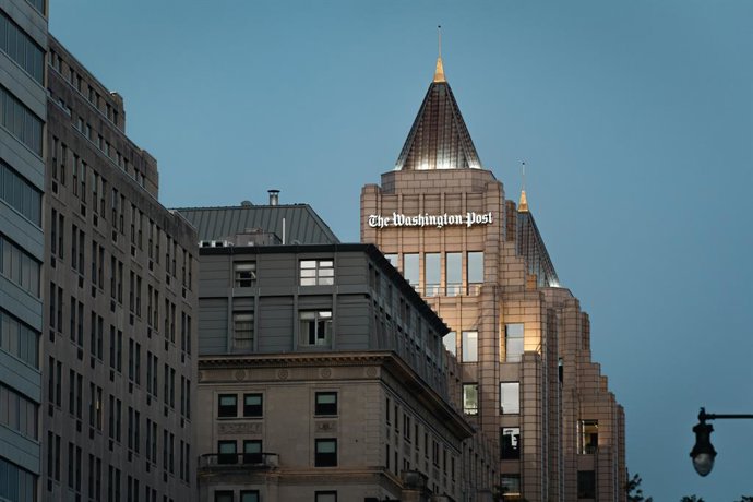 Imagem de arquivo da sede do jornal norte-americano “The Washington Post”.