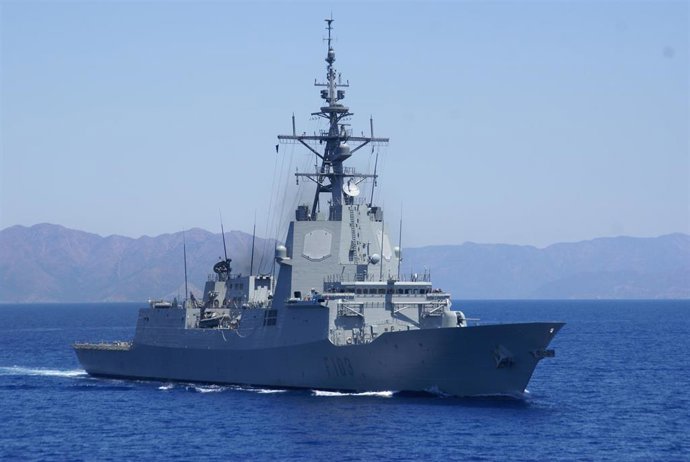 La fragata 'Blas de Lezo' navegando en Aguas Internacionales.