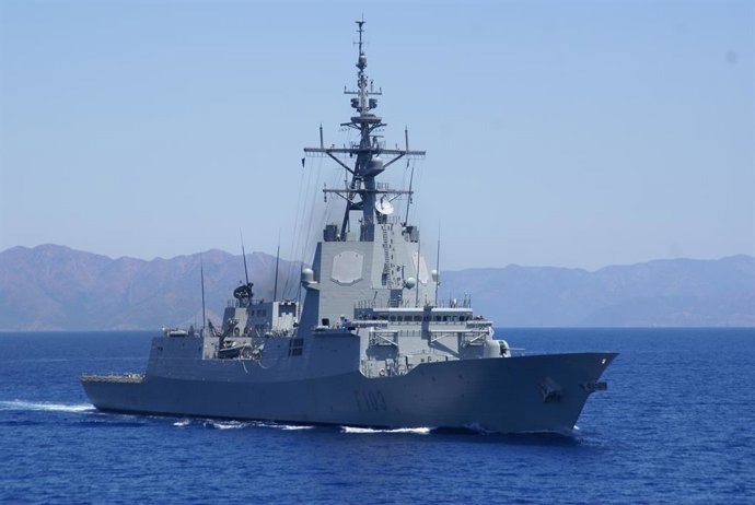 La fragata 'Blas de Lezo' navegando en Aguas Internacionales.