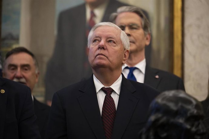 Archivo - El senador estadounidense republicano Lindsey Graham