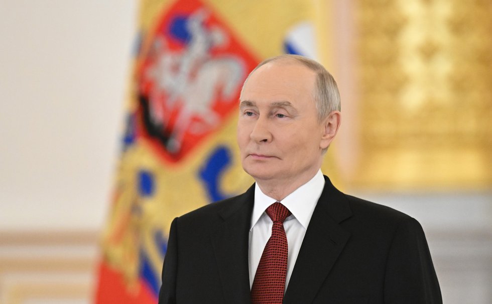 HANDOUT - 15 January 2026, Russia, Moscow: Russian President Vladimir Putin attends the ceremony to receive the credentials of newly appointed Ambassadors to Russia.