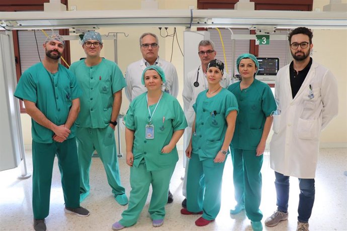 Equipo del Hospital San Juan de Dios del Aljarafe que ha realizado la primera donación de corazón en asístola controlada.