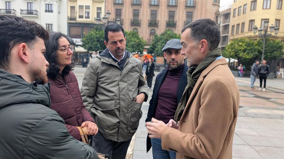 El coordinador federal de IU, Antonio Maíllo, en Córdoba.