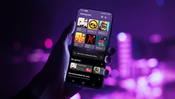 Imagem do Gaming Hub da Samsung